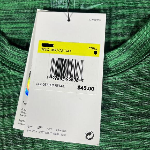 NWT NFL Nike Dri Fit New York Jets Youth Medium Football LongSleeve Sports Shirt - Picture 4 of 9